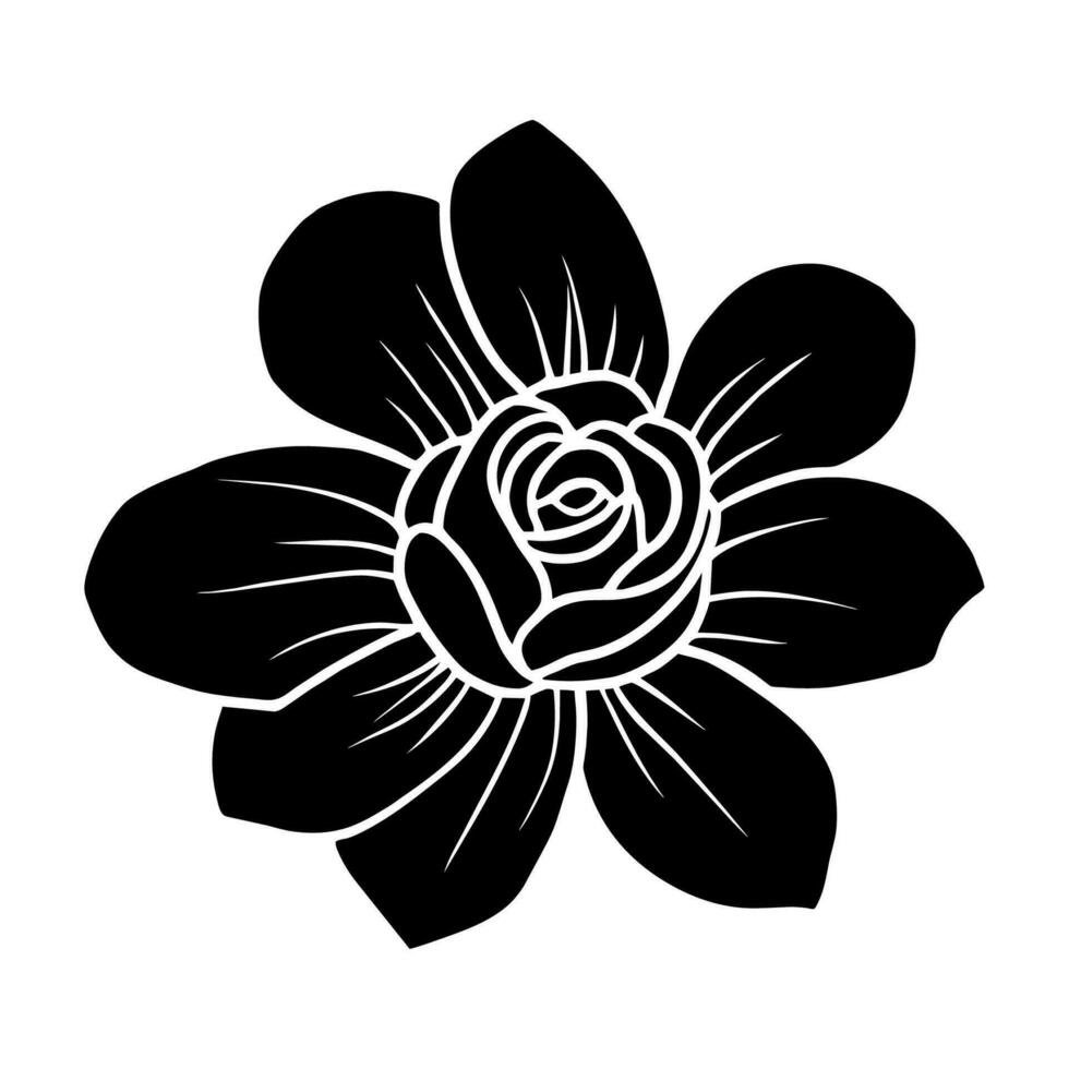 hand- getrokken gemakkelijk bloem illustratie vector