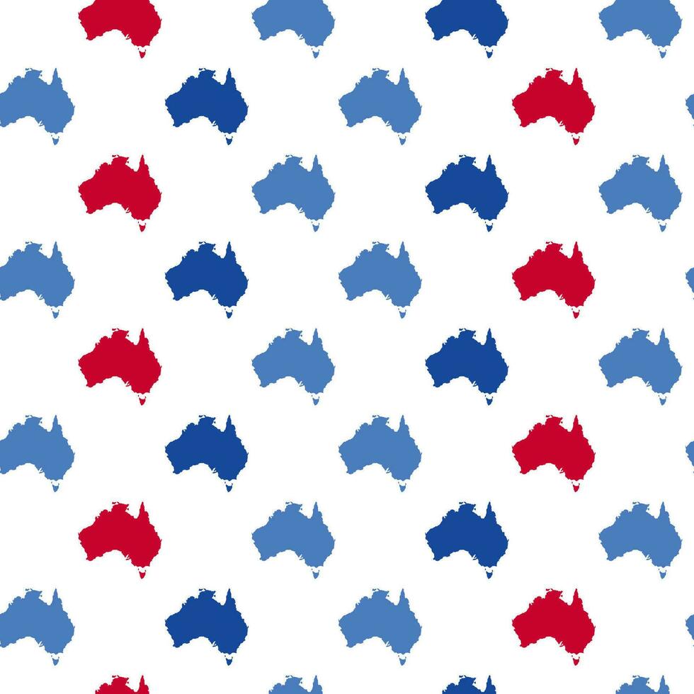 meetkundig naadloos patroon van de continenten van Australië in de kleuren van de Australisch vlag vector