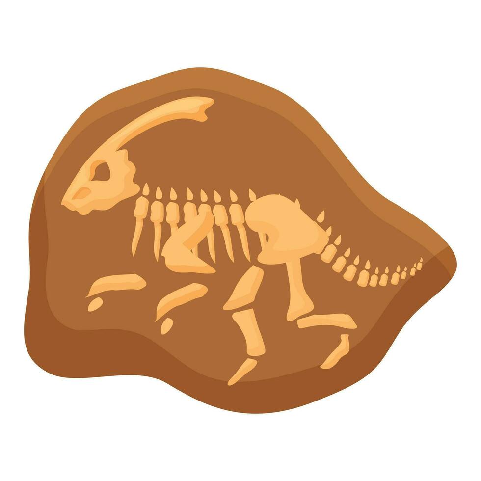 bezinksel dinosaurus fossiel icoon tekenfilm vector. modder laag bodem vector