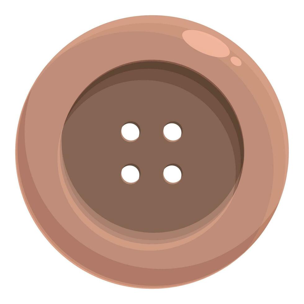 bruin circulaire knop icoon tekenfilm vector. broek klassiek denim vector