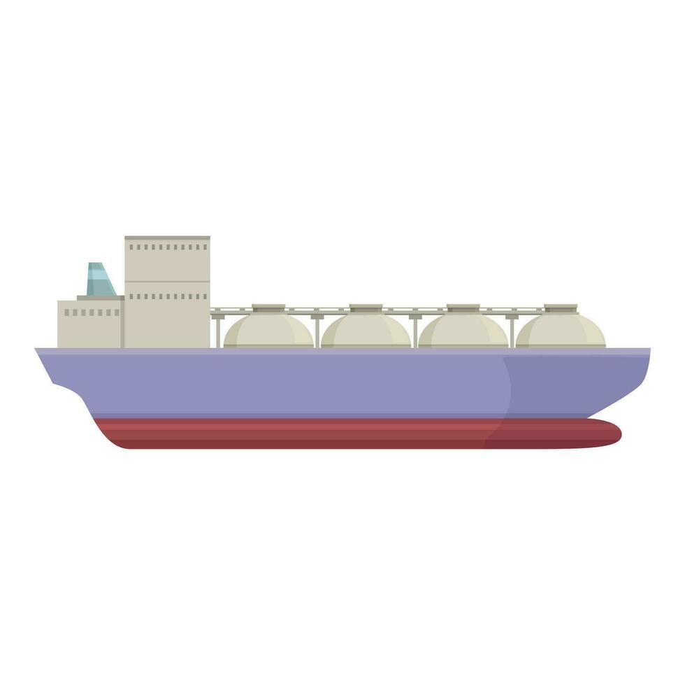 chemisch lading benzine icoon tekenfilm vector. gas- vervoerder schip vector