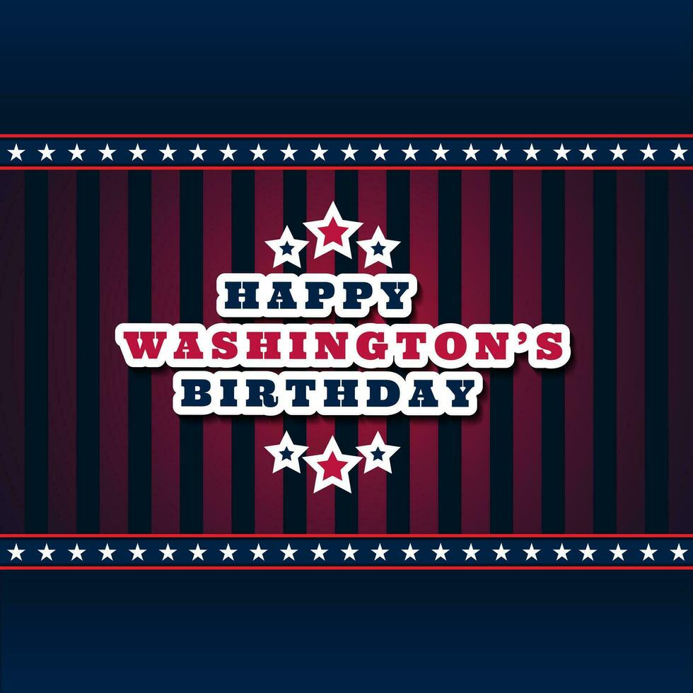 gelukkig Washington verjaardag achtergrond vector illustratie