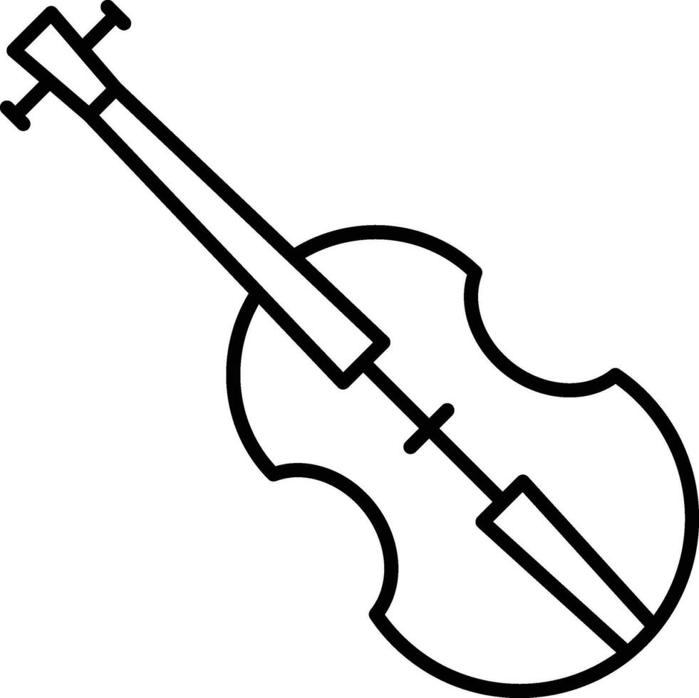 viool schets vector illustratie icoon