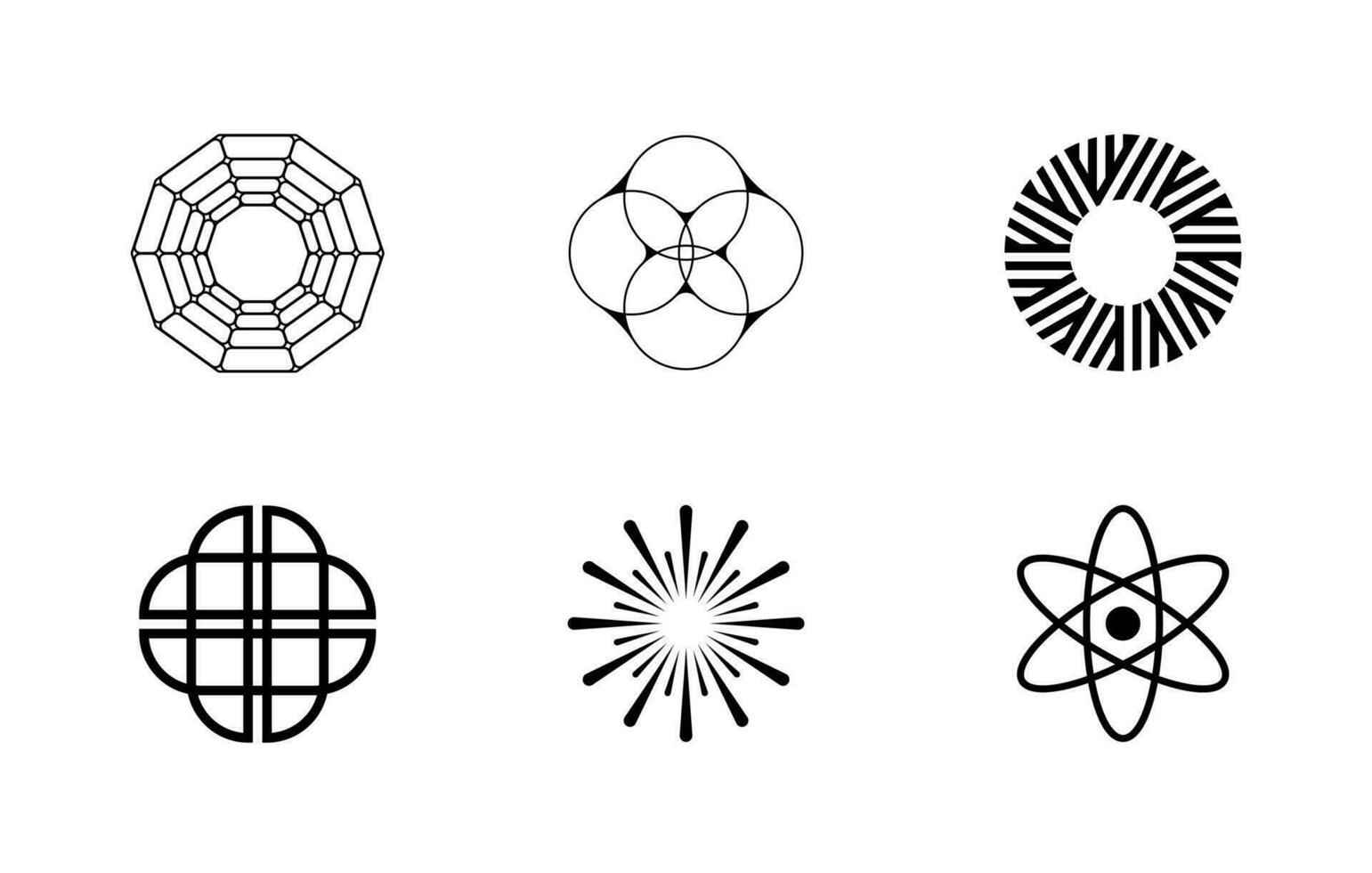 madeliefje bloemen icoon. zwart bloemen en vormen pictogrammen. biologisch het formulier wolk ster en andere elementen in modieus speels brutaal stijl. vector illustraties geïsoleerd.