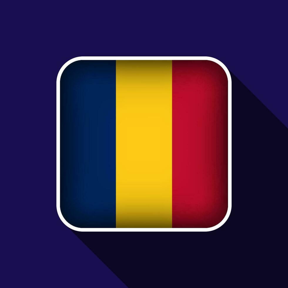 vlak Tsjaad vlag achtergrond vector illustratie