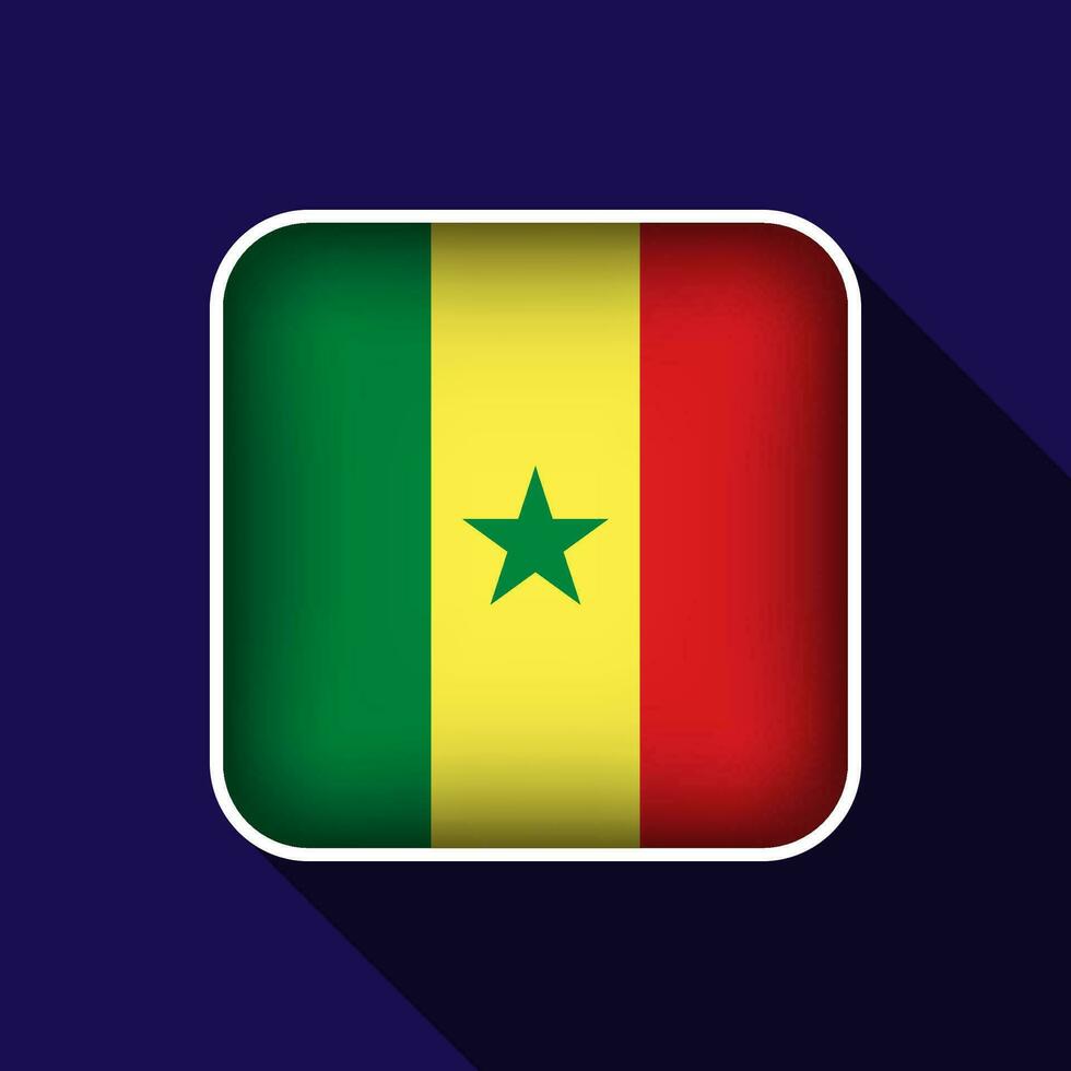 vlak Senegal vlag achtergrond vector illustratie