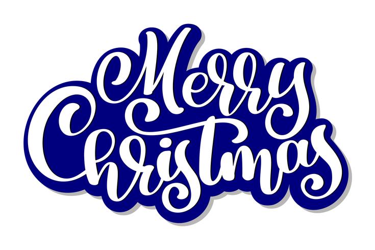 Merry Christmas vector tekst Kalligrafische belettering ontwerp kaartsjabloon. Creatieve typografie voor de Giftaffiche van de vakantiegroet. Kalligrafie Lettertype stijl Banner