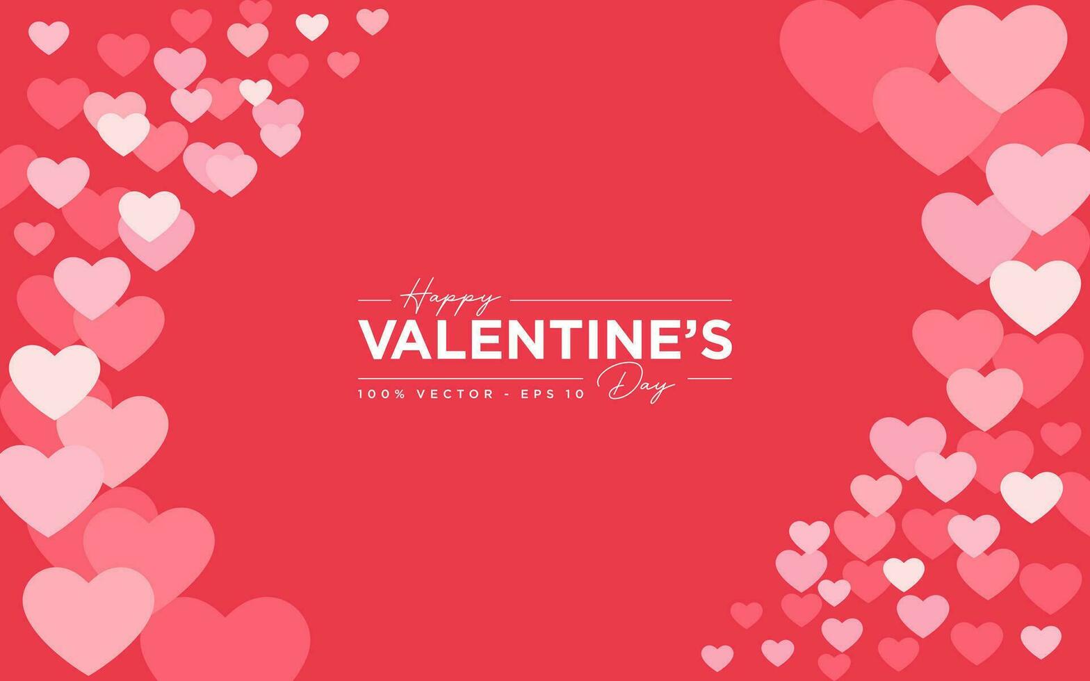 modern achtergrond van Valentijnsdag dag, romantiek, harten, ontwerp vector sjabloon bewerkbare en aanpasbaar eps 10