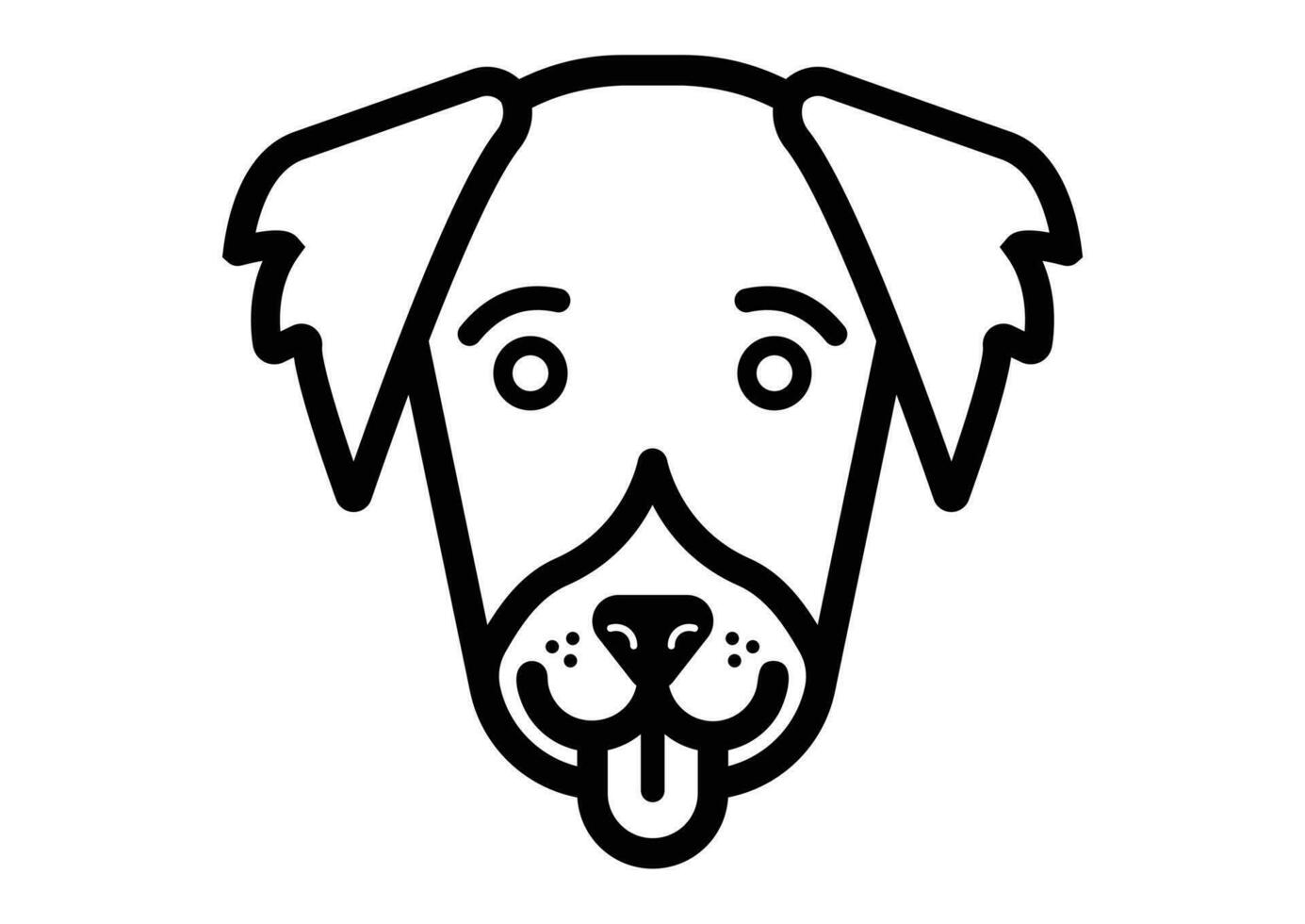 hond hoofd icoon vector vlak ontwerp