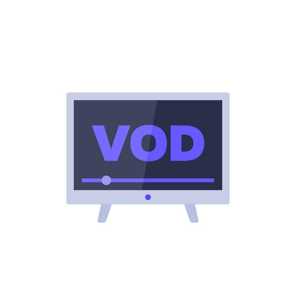 wod, video Aan vraag naar onderhoud, vector icoon