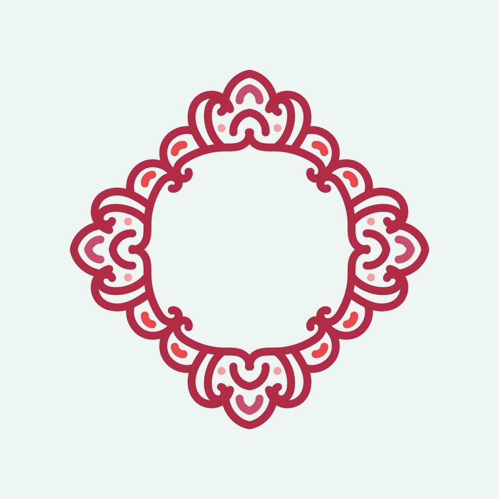 decoratief wijnoogst kader. vector ontwerp. bloemen ornament. wijnoogst element.