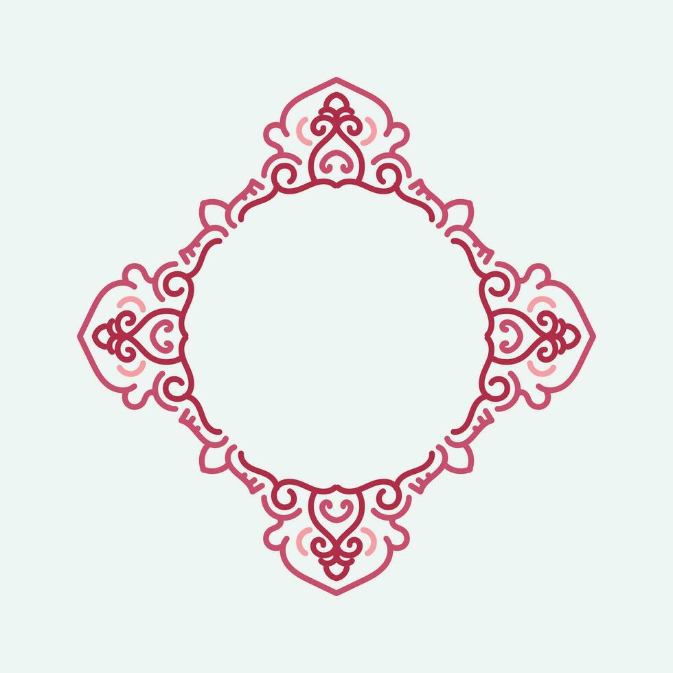 decoratief wijnoogst kader. vector ontwerp. bloemen ornament. wijnoogst element.