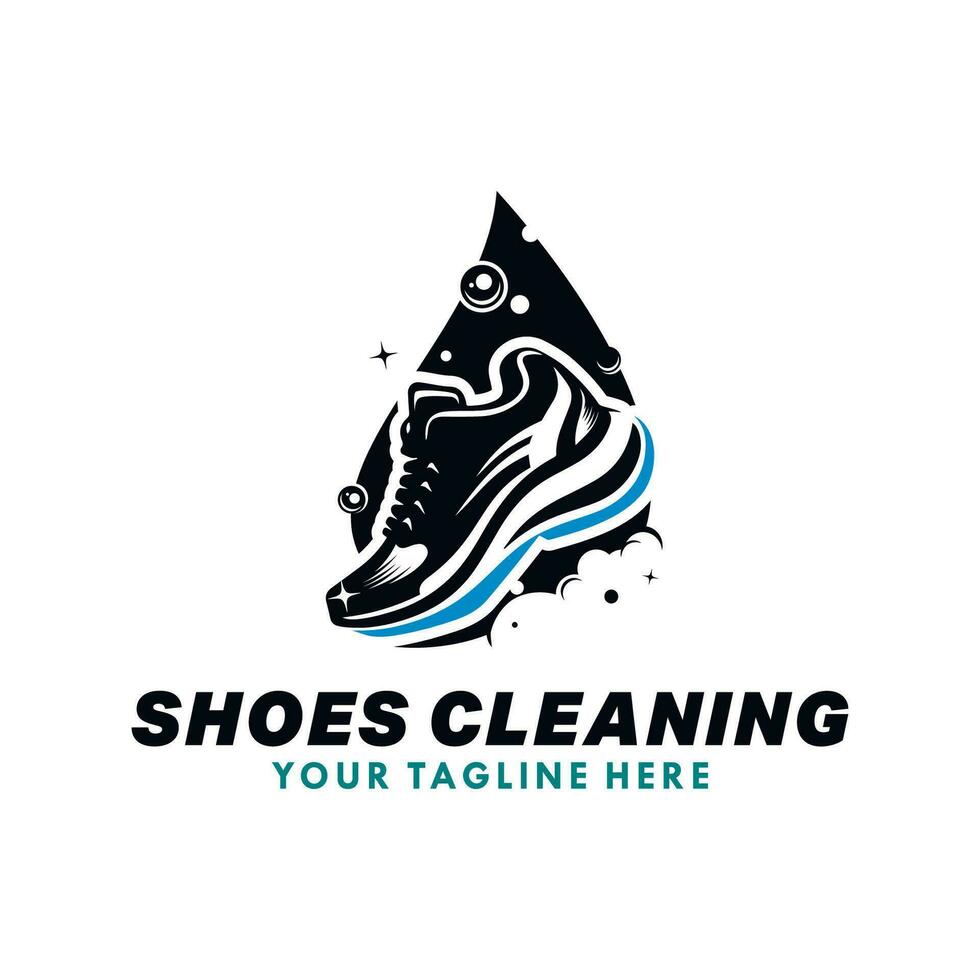 schoenen schoonmaak logo ontwerp sjabloon vector