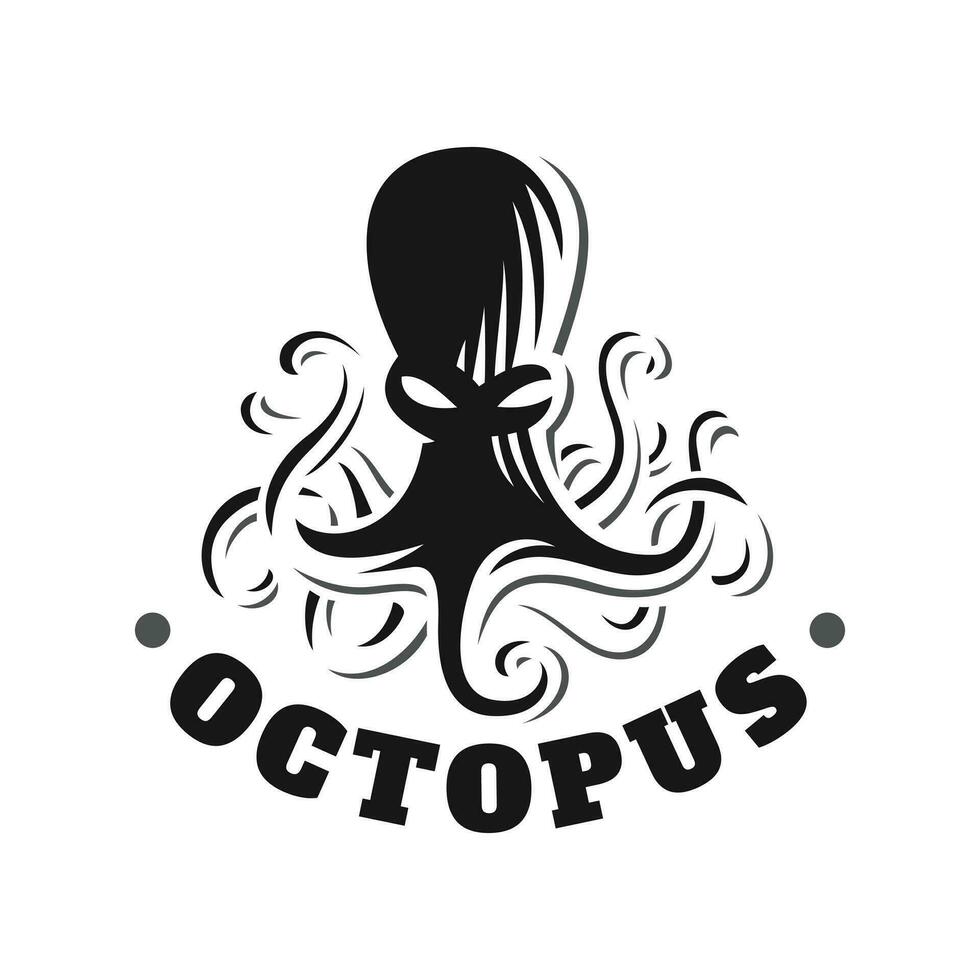 Octopus logo ontwerp, vector illustratie