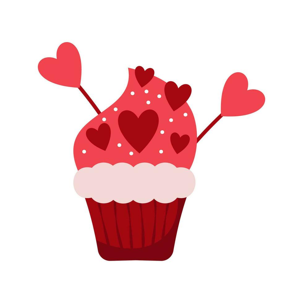 tekenfilm romantisch liefde valentijnsdag dag elementen en stickers. hart vorm geven aan, snoepgoed, taart en bloemen vector symbool. valentijnsdag dag romantisch voorwerpen. doos met diamant ring, envelop met brief.