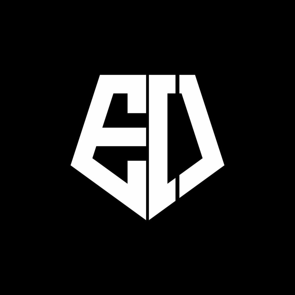 eo logo monogram met vijfhoekige stijl ontwerpsjabloon vector
