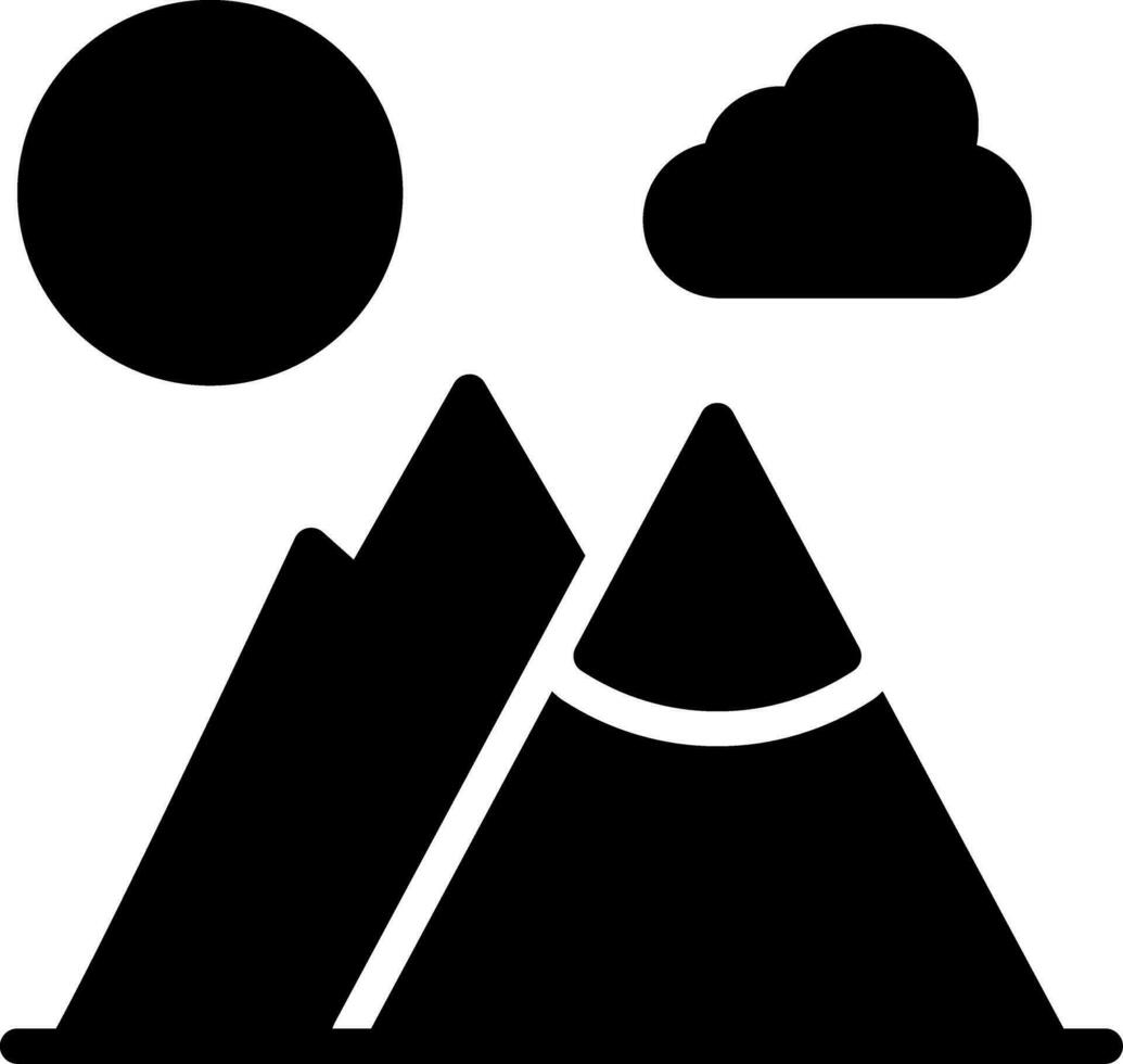 bergen landschap creatief icoon ontwerp vector