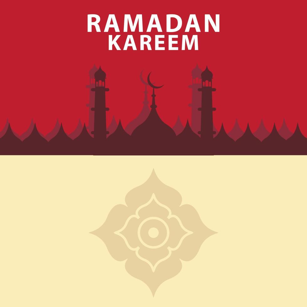 moslim ramadan kareem festival groet ontwerp gratis vector