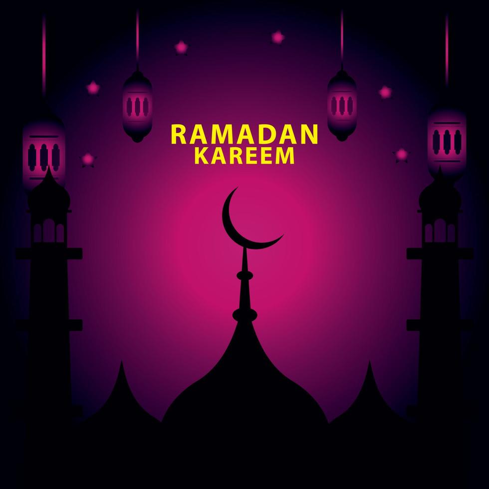 moslim ramadan kareem festival groet ontwerp gratis vector