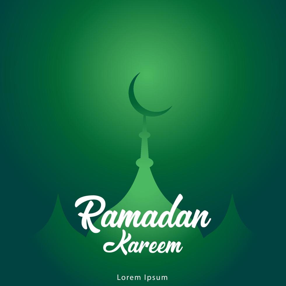 moslim ramadan kareem festival groet ontwerp gratis vector