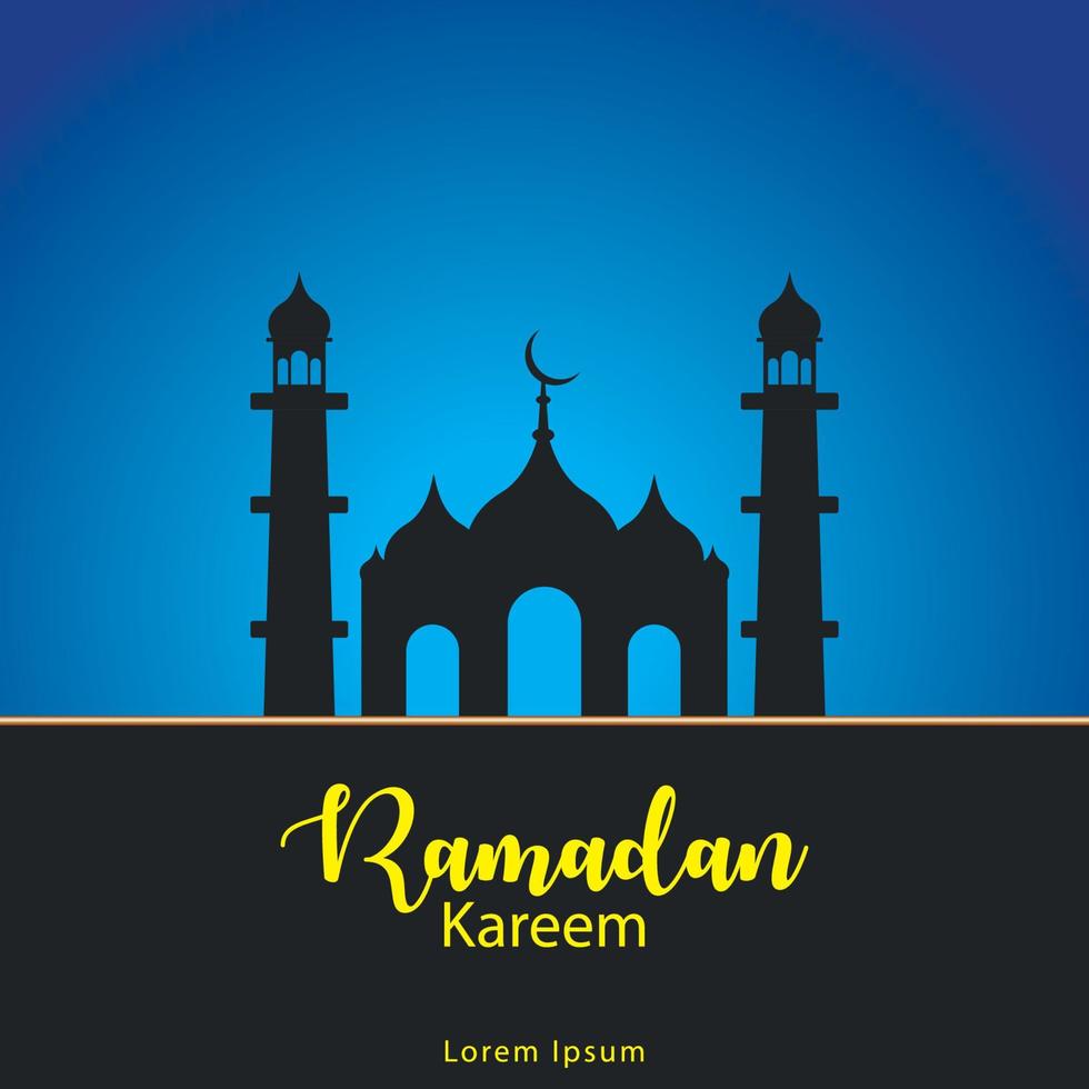 moslim ramadan kareem festival groet ontwerp gratis vector