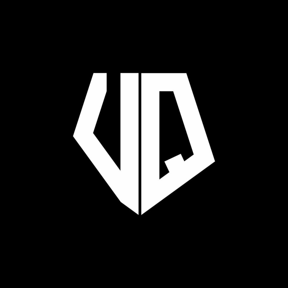vq logo monogram met vijfhoekige stijl ontwerpsjabloon vector