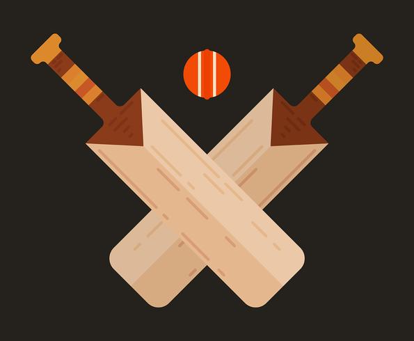 Cricket Bat Illustratie vector