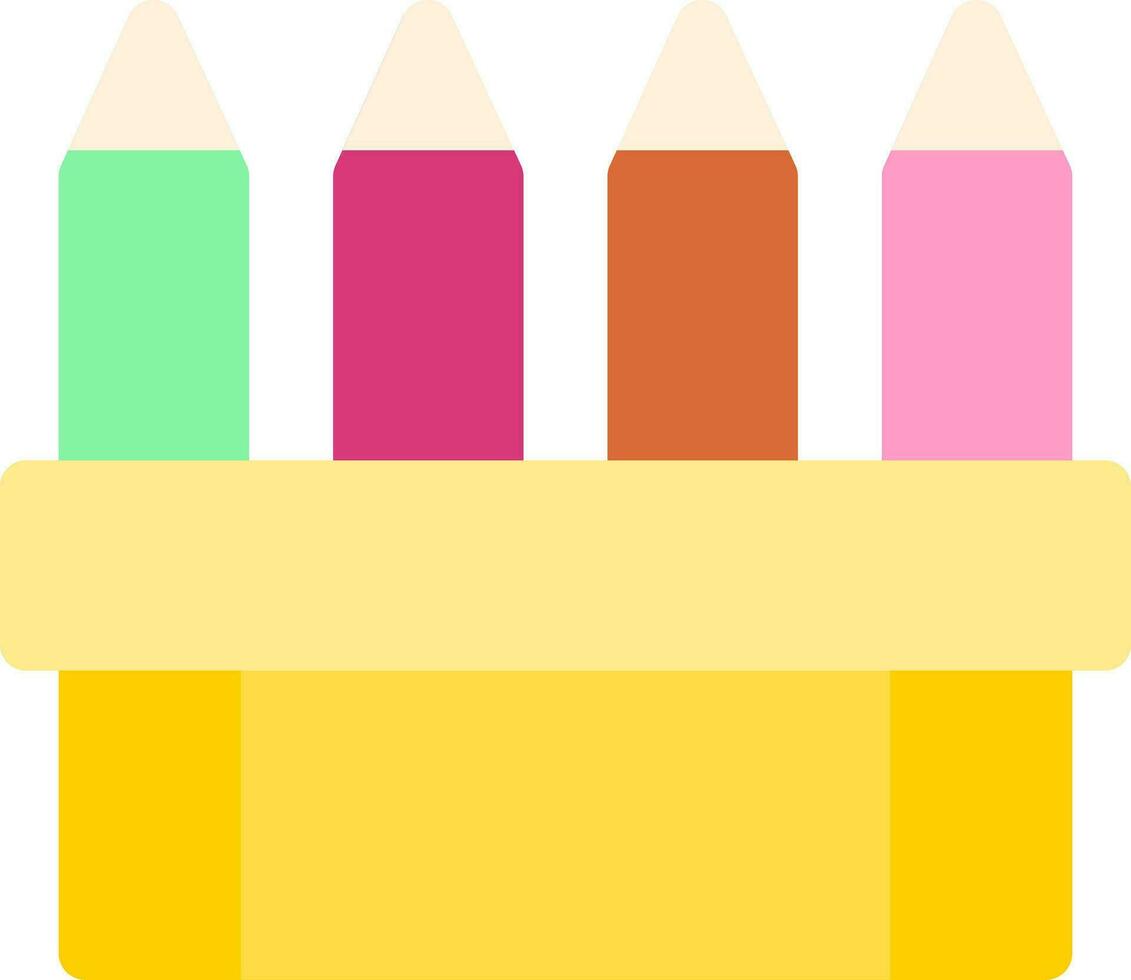 kleur potlood creatief icoon ontwerp vector
