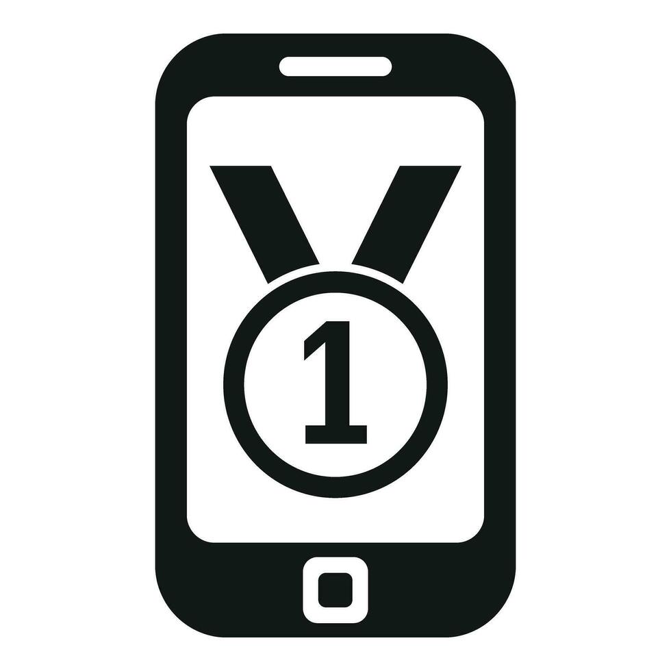 goud medaille loper app icoon gemakkelijk vector. digitaal geschiktheid vector