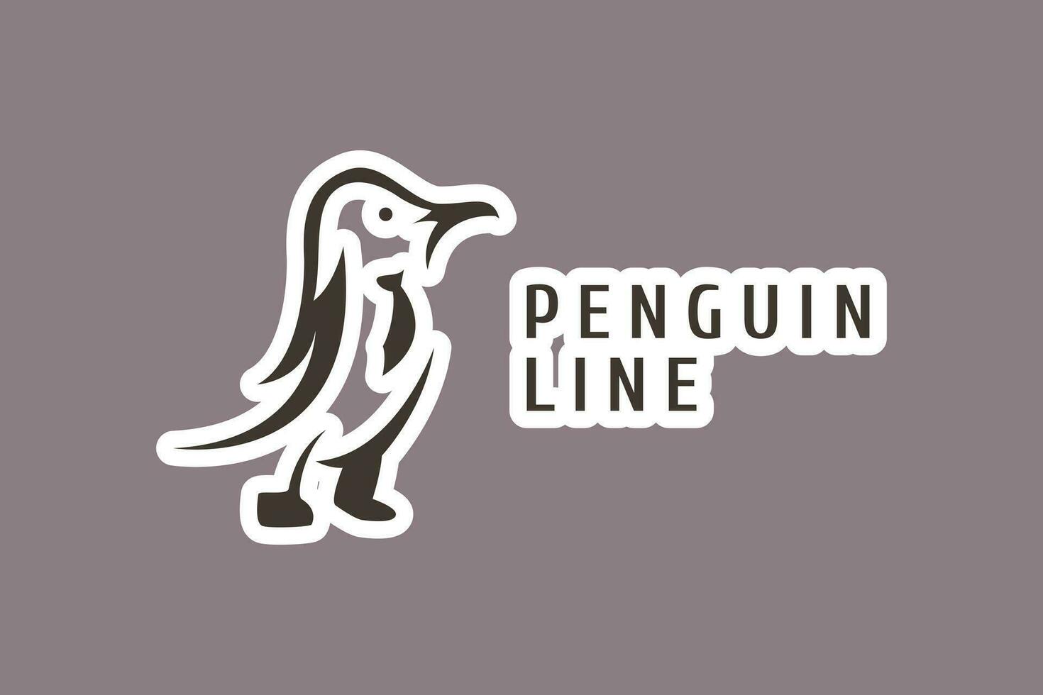 pinguïn met stropdas sticker vector logo ontwerp. pinguïn sticker vector logo ontwerp. pinguïn icoon vector ontwerp. symbool logo illustratie.