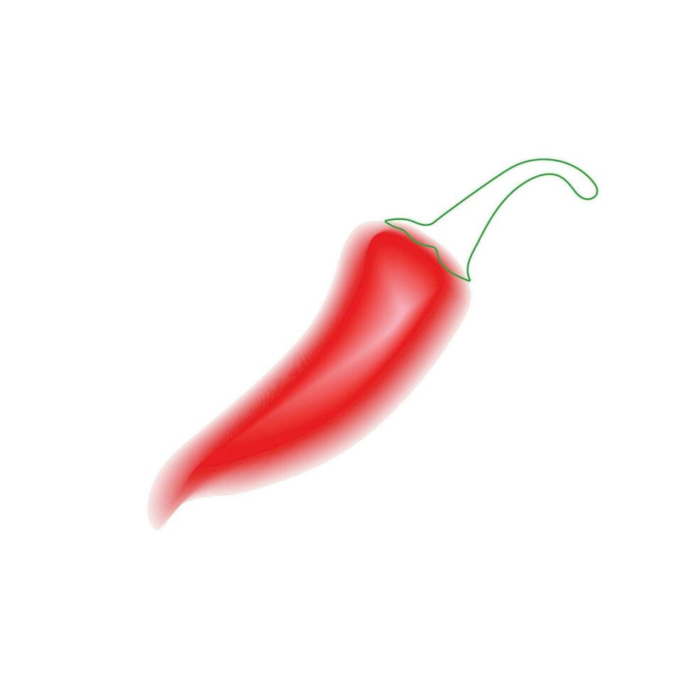 rood heet Chili peper met geïsoleerd wit achtergrond vector