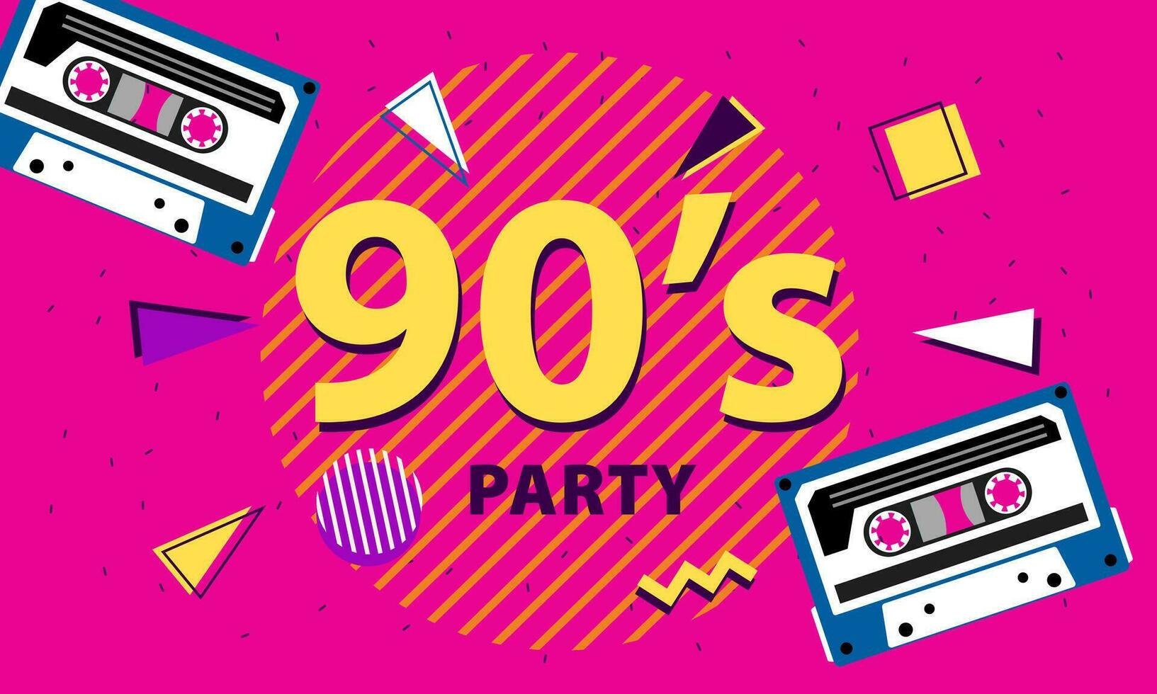 90s retro poster. 90s en 80s achtergrond ontwerp. 90s stijl wijnoogst spandoek. vector illustratie