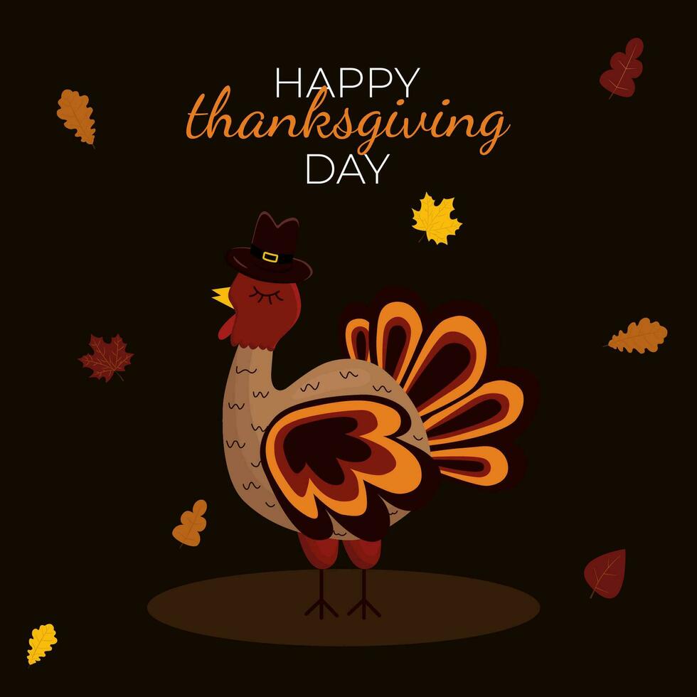 gelukkige thanksgiving day-kaart vector