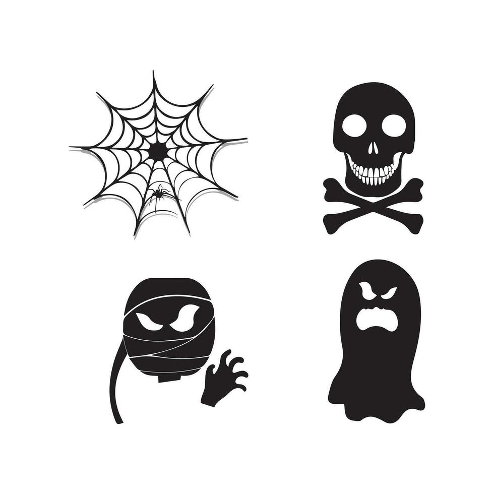 geest icoon ontwerp, eng geesten ontwerp, halloween tekens pictogrammen. geest vector icoon, emotie variatie. halloween vlak vector icoon voor vakantie apps en websites