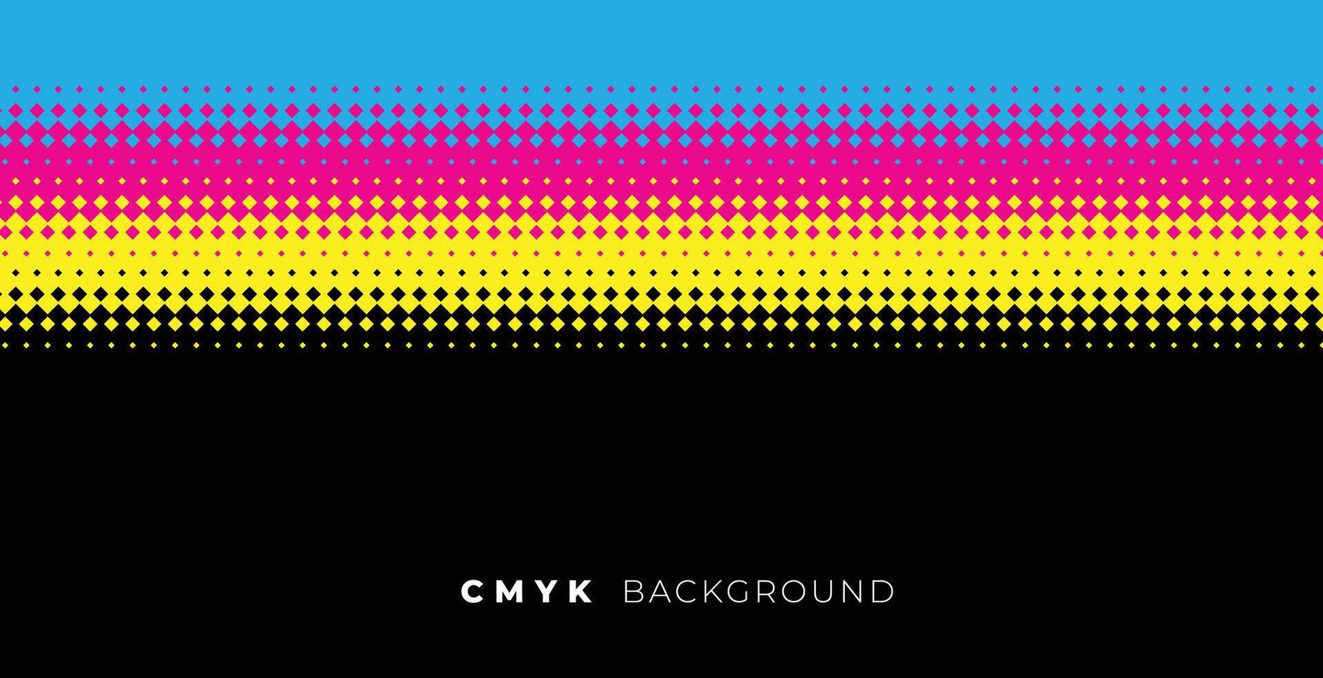 halftone achtergrond met cmyk kleuren vector