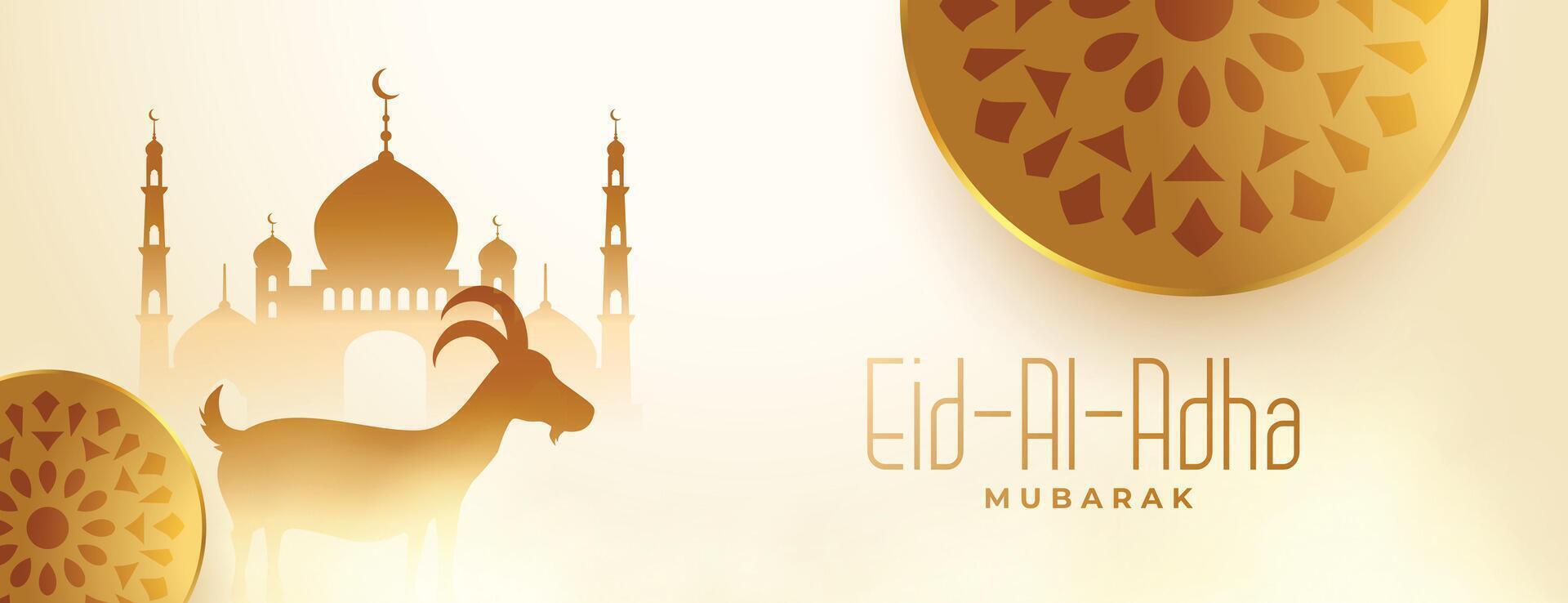 eid al adha kurbani festival van Bakri banier vector