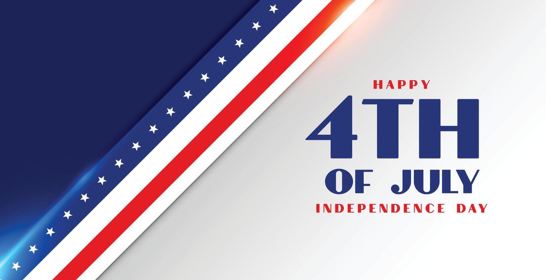 4e van juli Amerikaans onafhankelijkheid dag vlag stijl banier vector