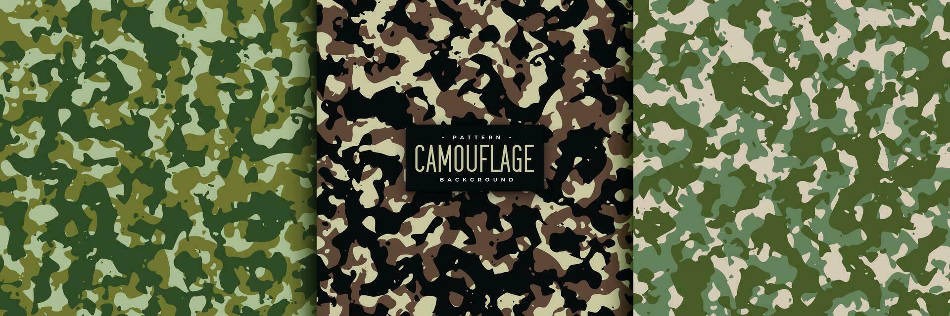 leger leger camouflage patroon ontwerp reeks vector
