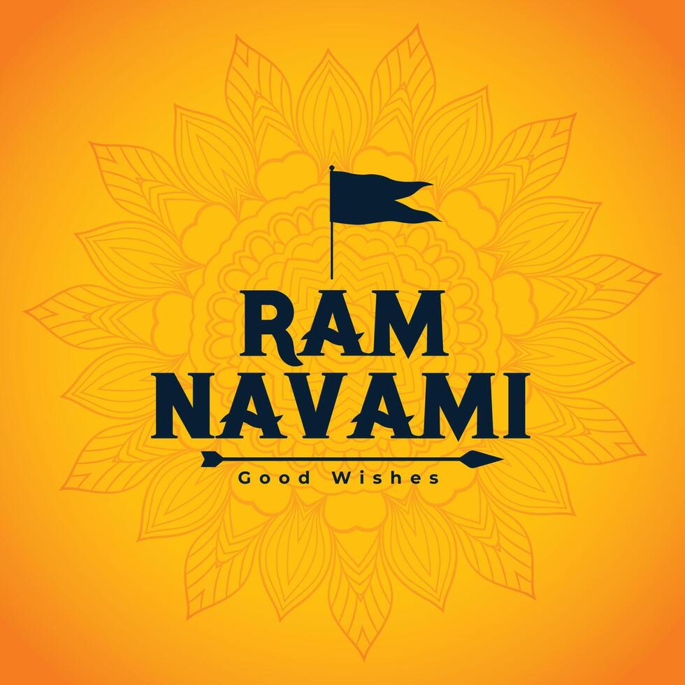 gelukkig RAM navami festival kaart ontwerp vector