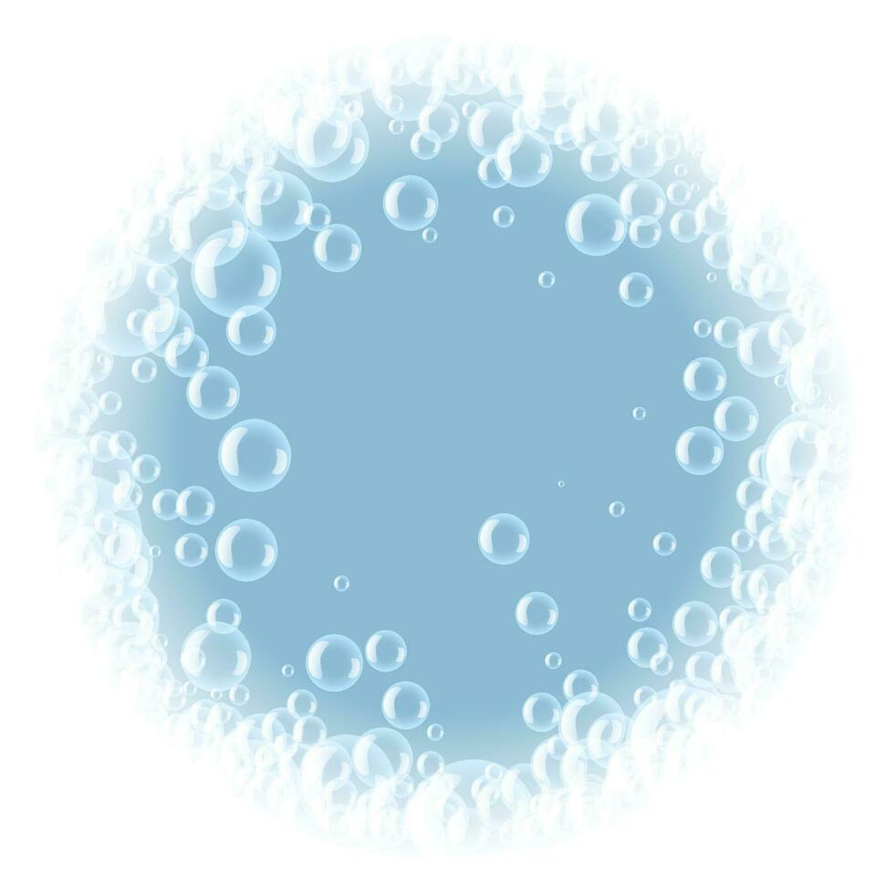 zeep of water bubbels schuim achtergrond vector