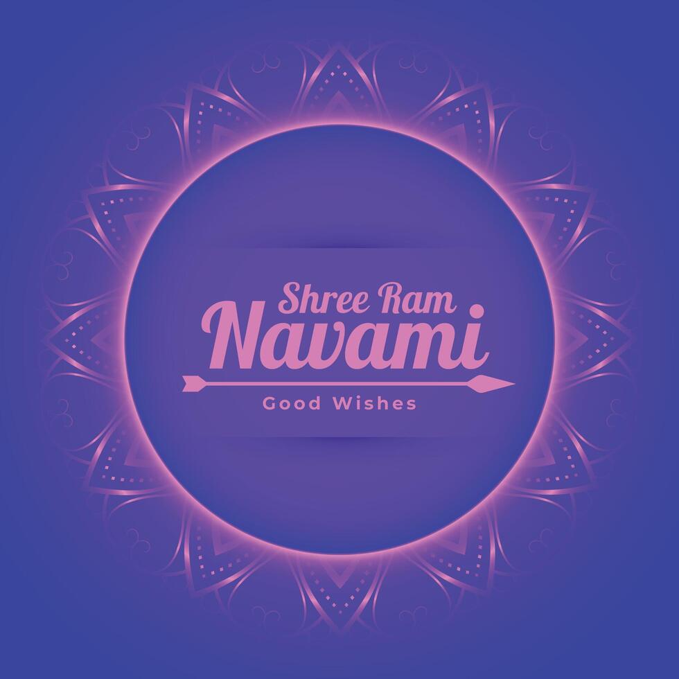 RAM navami decoratief festival kaart ontwerp vector