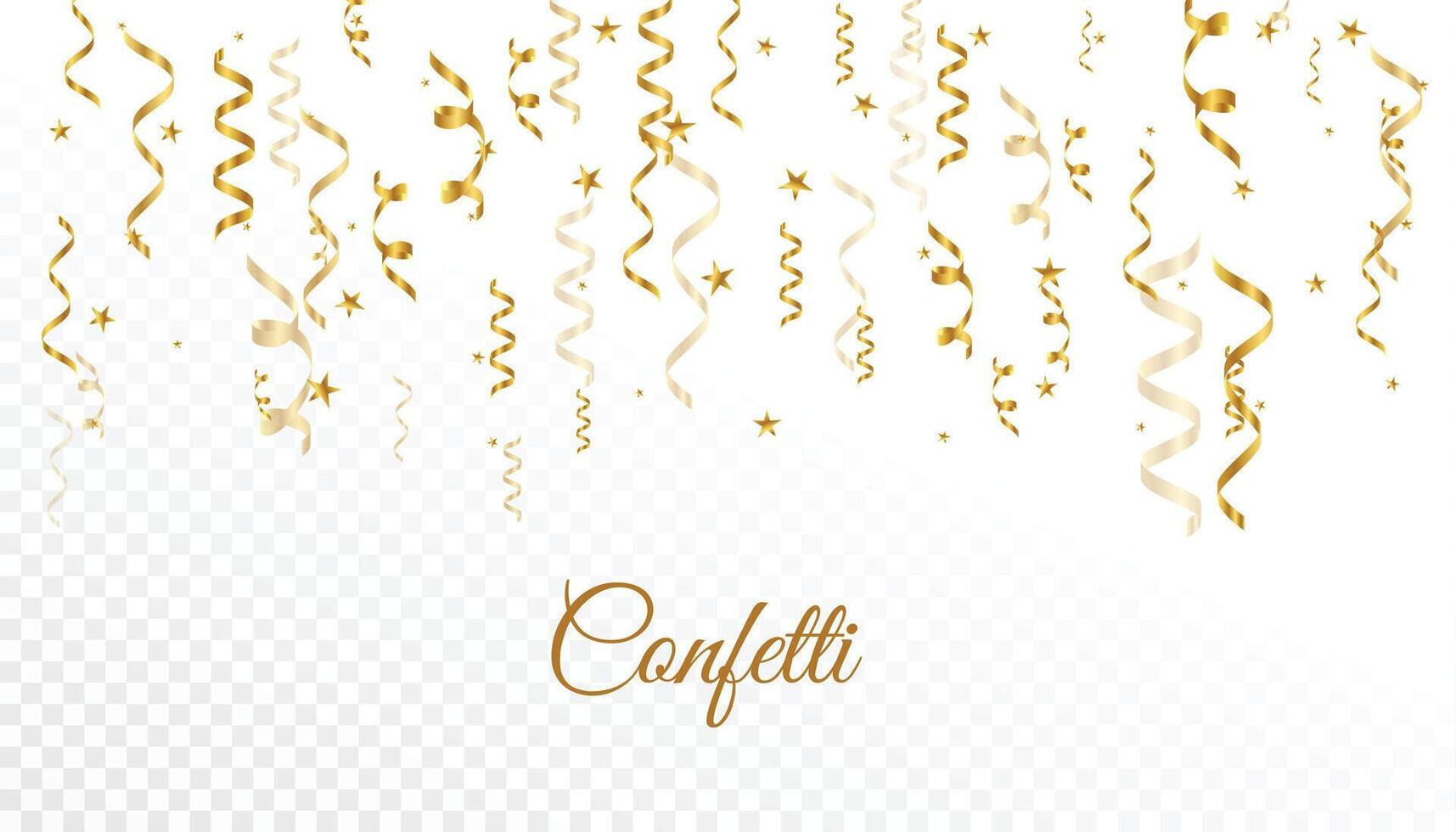 vallend gouden confetti achtergrond ontwerp vector