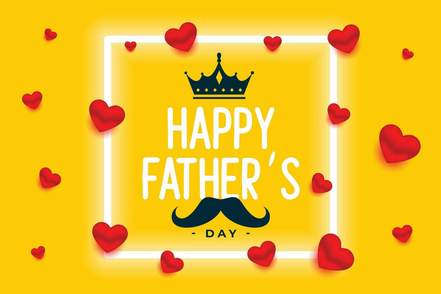 mooi hoor gelukkig vaders dag geel achtergrond vector