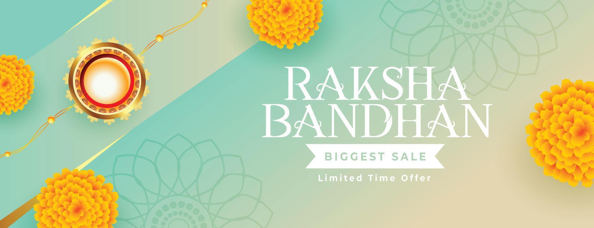 gelukkig raksha bandhan festival uitverkoop banier ontwerp vector