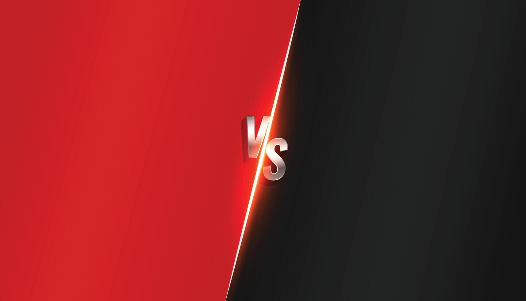 versus vs achtergrond in rood en zwart kleur vector