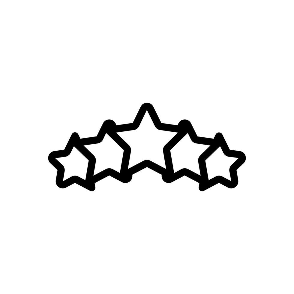 vijf sterren icoon of logo ontwerp geïsoleerd teken symbool vector illustratie - hoog kwaliteit lijn stijl vector icoon