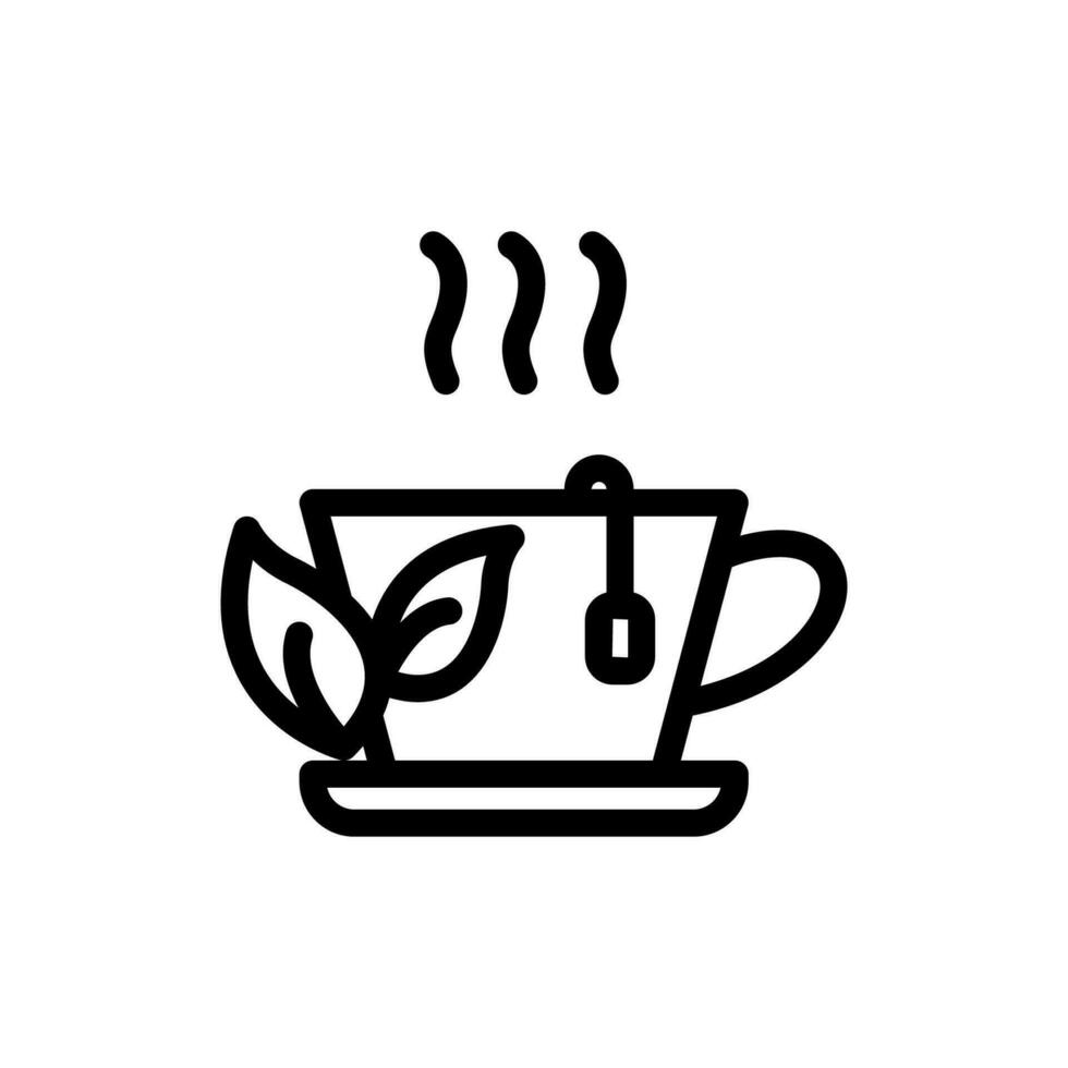 kruiden thee icoon of logo ontwerp geïsoleerd teken symbool vector illustratie - hoog kwaliteit lijn stijl vector icoon