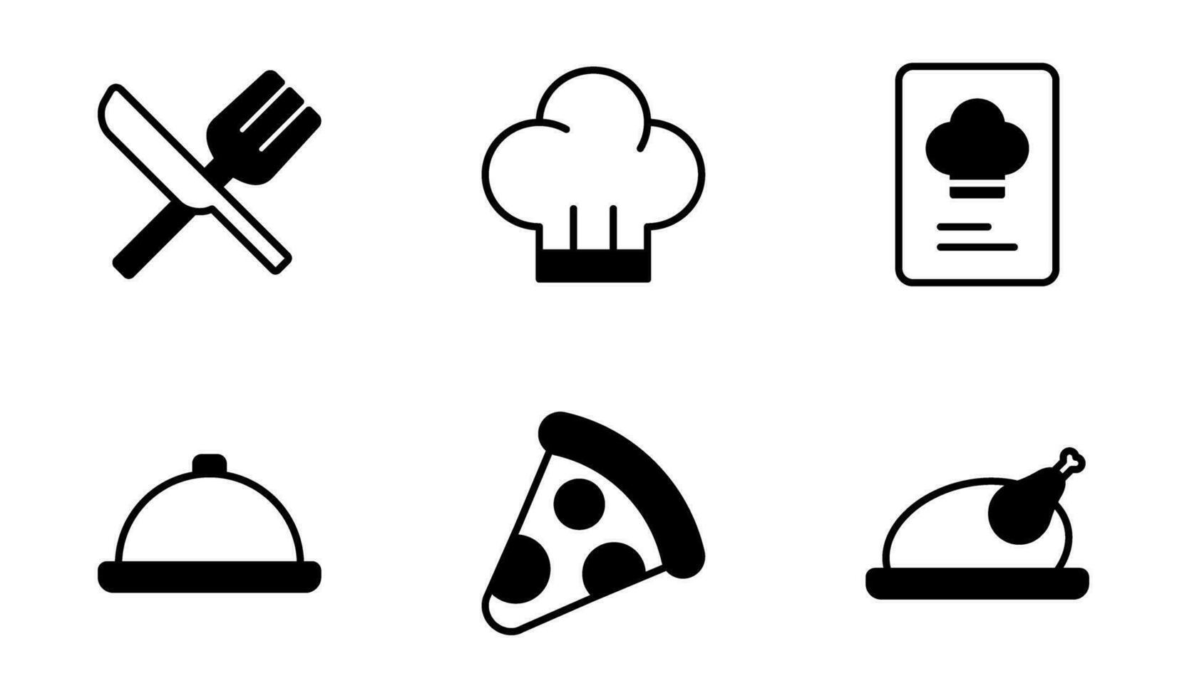 restaurant icoon ontwerp sjabloon in semi solide stijl vector