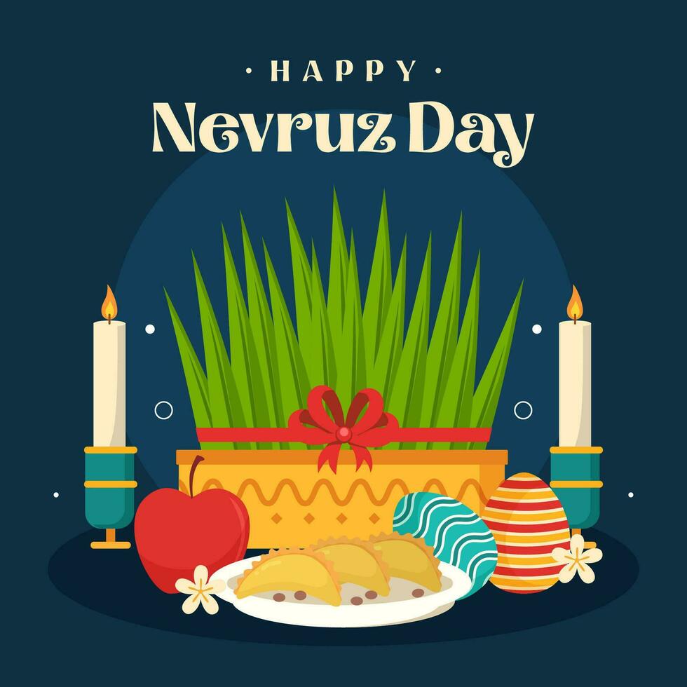 Nevruz dag illustratie vector achtergrond. vector eps 10