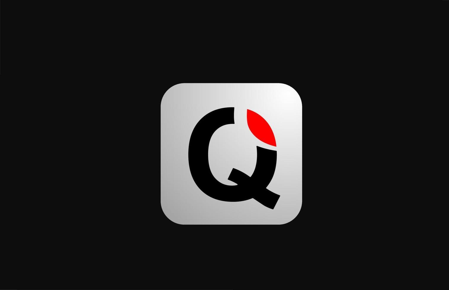 q alfabet letterpictogram logo voor bedrijf en bedrijf met eenvoudig zwart-wit ontwerp vector